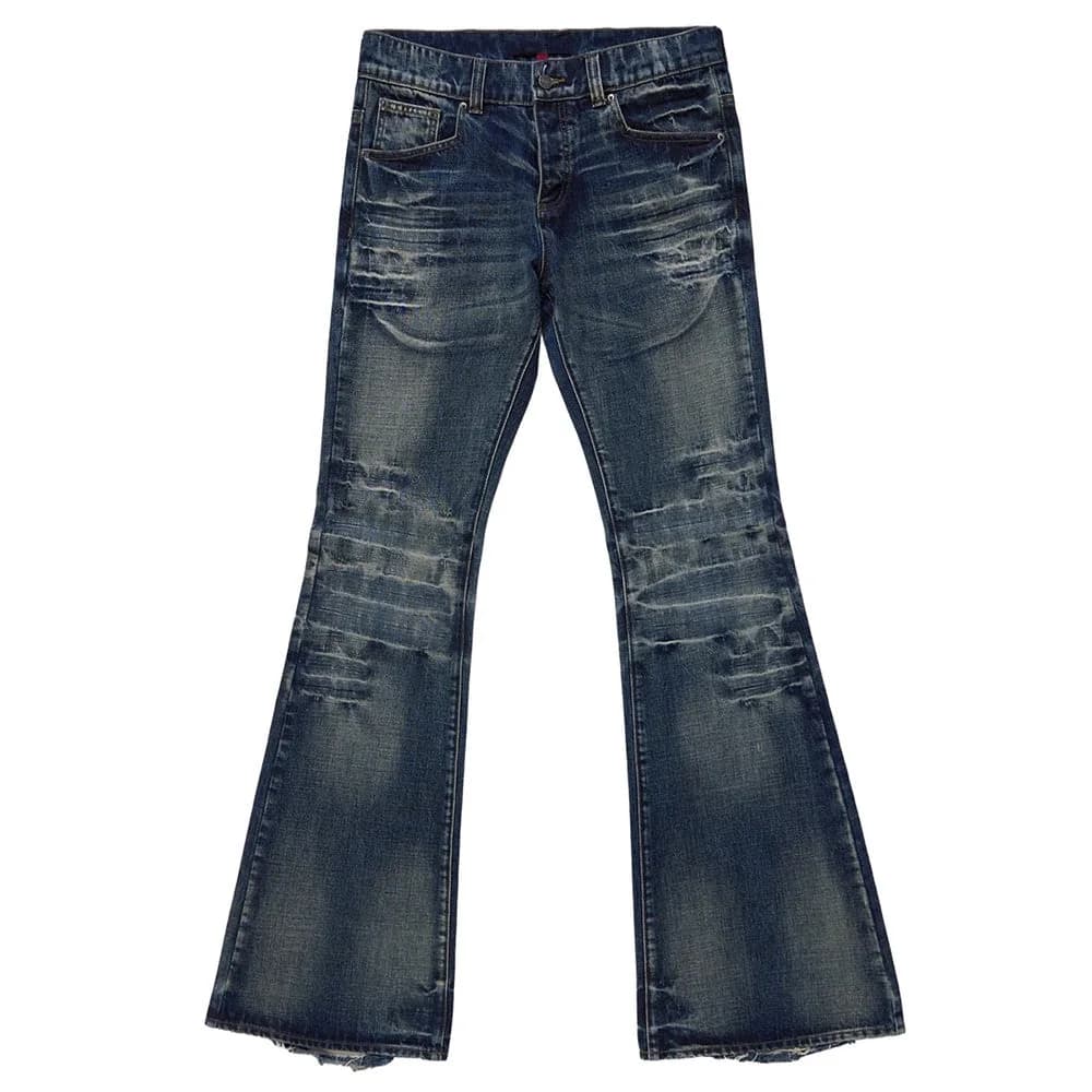 Grunge Distressed Flare Jeans — view 2 Grunge Distressed Flare Jeans — view 2
