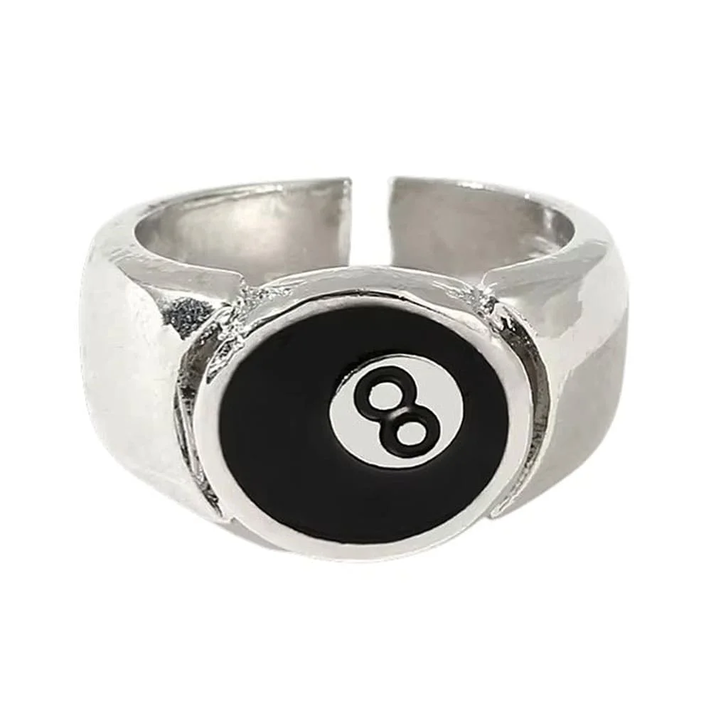 Billiard 8 Ball Chunky Ring — view 2 Billiard 8 Ball Chunky Ring — view 2