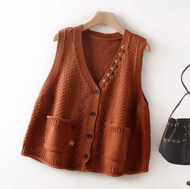 Goblincore Vest Sweater — view 3 Goblincore Vest Sweater — view 3