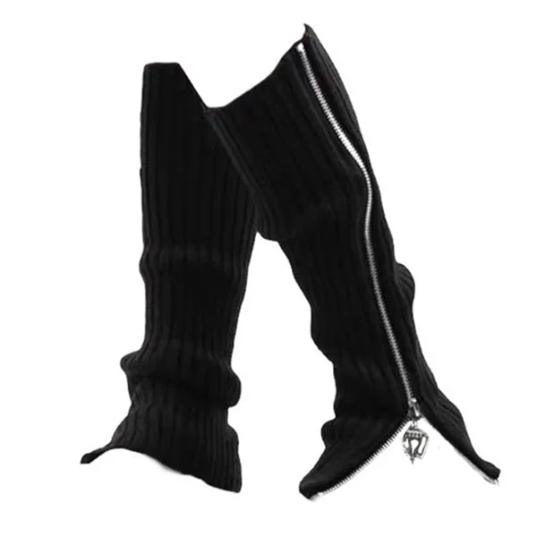 Grunge Zip Up Leg Warmers — view 2 Grunge Zip Up Leg Warmers — view 2