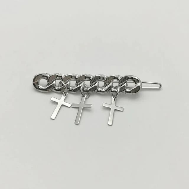 Chain Grunge Aesthetic Hair Clips — view 2 Chain Grunge Aesthetic Hair Clips — view 2