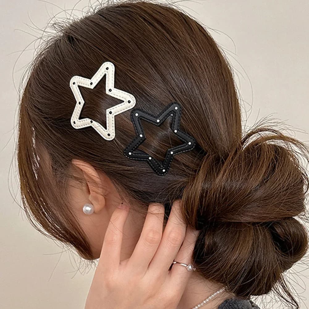 Y2K Star Polka Dot Hair Clip — view 2 Y2K Star Polka Dot Hair Clip — view 2