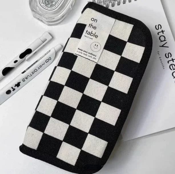 Checkered Pencil Case — view 1 Checkered Pencil Case — view 1