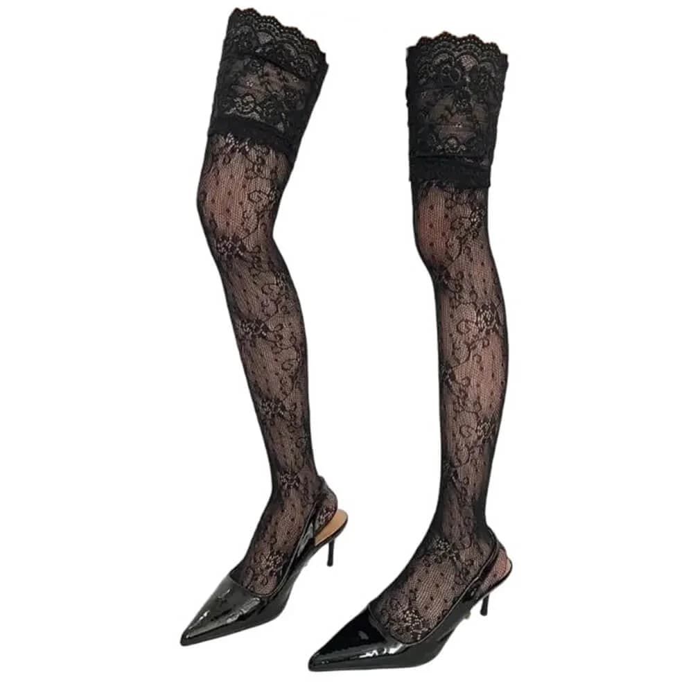 Lace Pattern Stockings — view 1 Lace Pattern Stockings — view 1