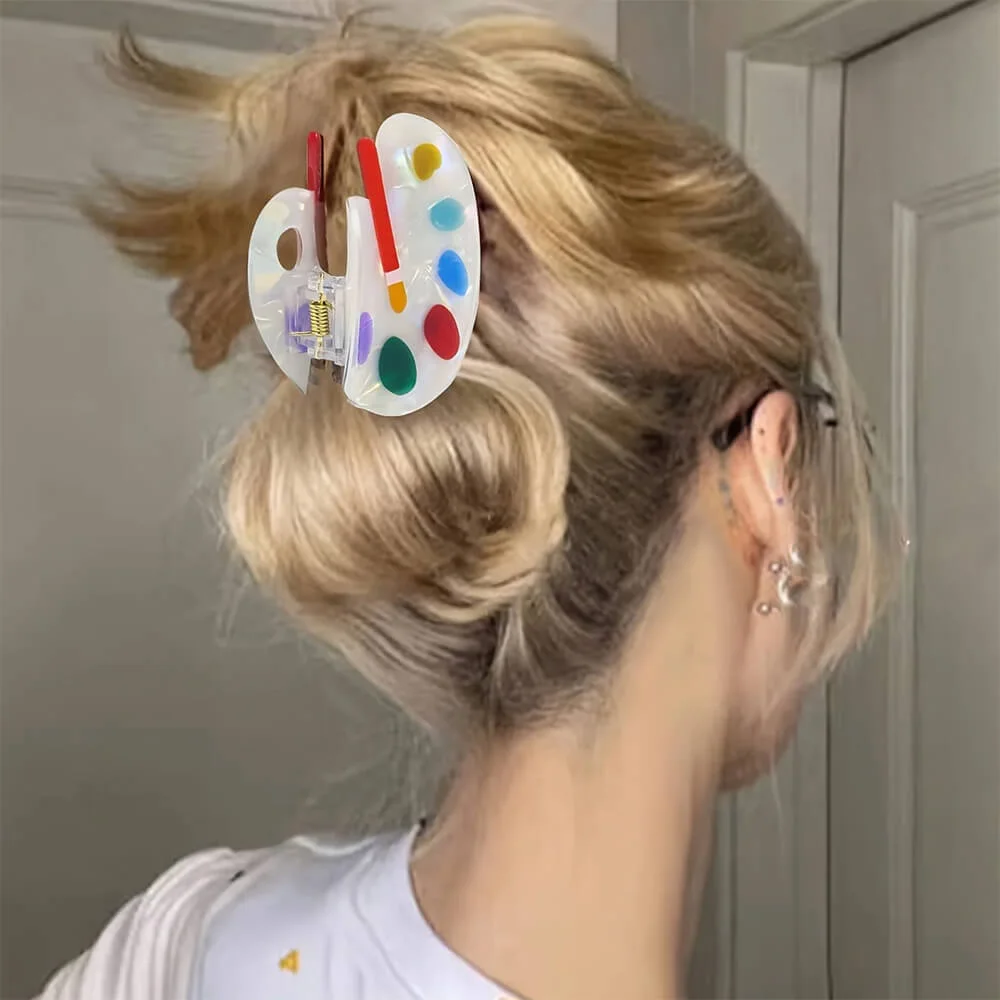 Painter Palette Indie Hair Claw — view 2 Painter Palette Indie Hair Claw — view 2