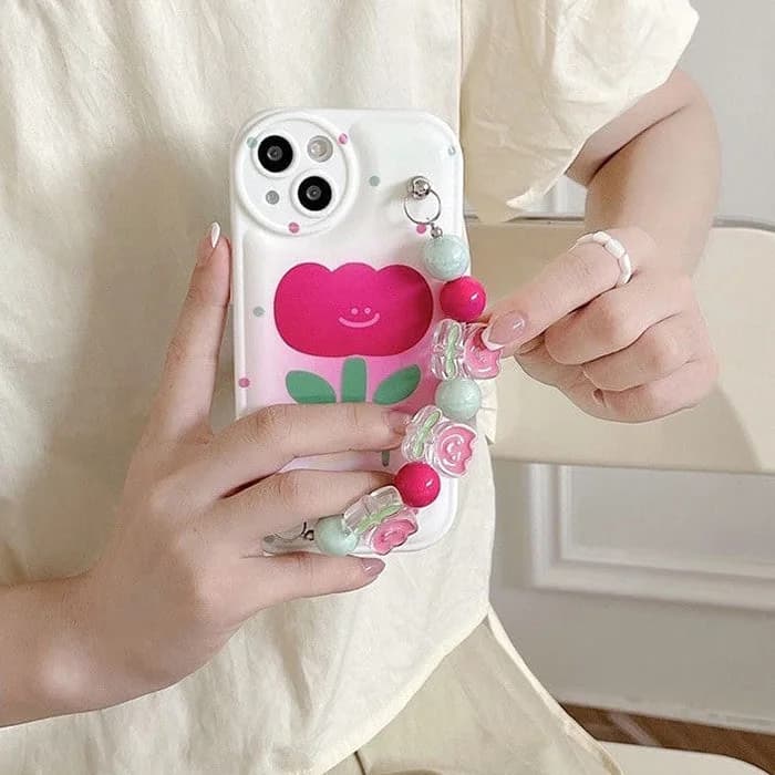 Tulip Flower Chain iPhone Case — view 2 Tulip Flower Chain iPhone Case — view 2
