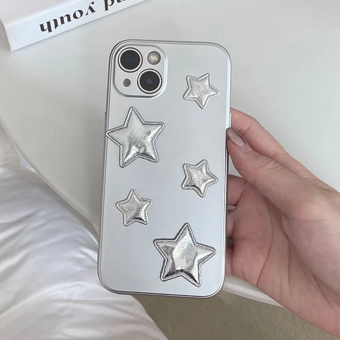 Silver Star iPhone Case — view 1 Silver Star iPhone Case — view 1