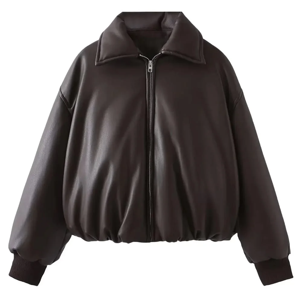 Come As You Are Leather Bomber Jacket — view 1 Come As You Are Leather Bomber Jacket — view 1