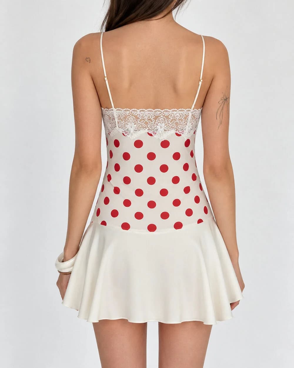 Cherry Darling Polka Dot Mini Dress — view 3 Cherry Darling Polka Dot Mini Dress — view 3