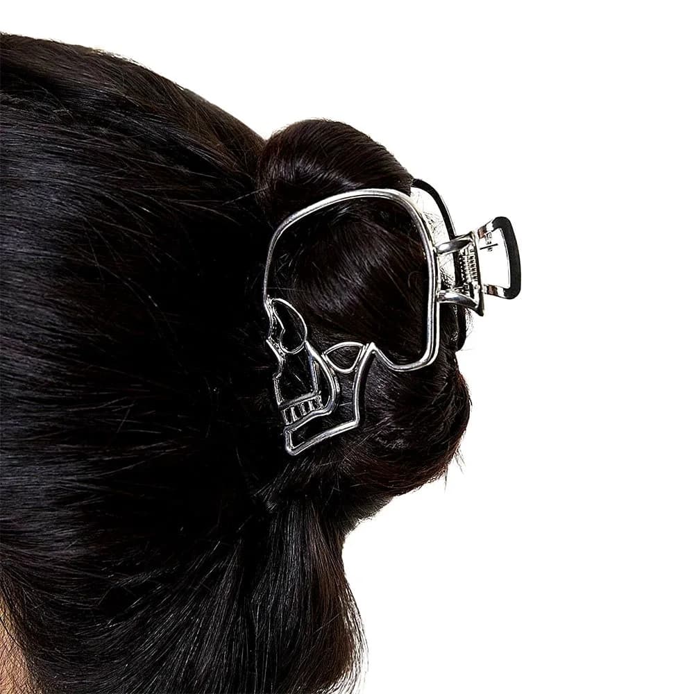 Grunge Style Skull Hair Claw — view 2 Grunge Style Skull Hair Claw — view 2
