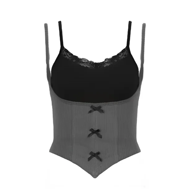 Slim Contrast Crop Top — view 1 Slim Contrast Crop Top — view 1