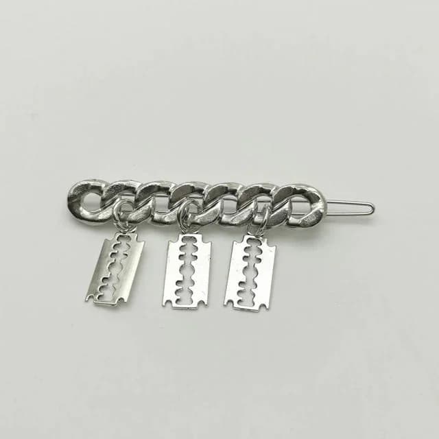 Chain Grunge Aesthetic Hair Clips — view 3 Chain Grunge Aesthetic Hair Clips — view 3