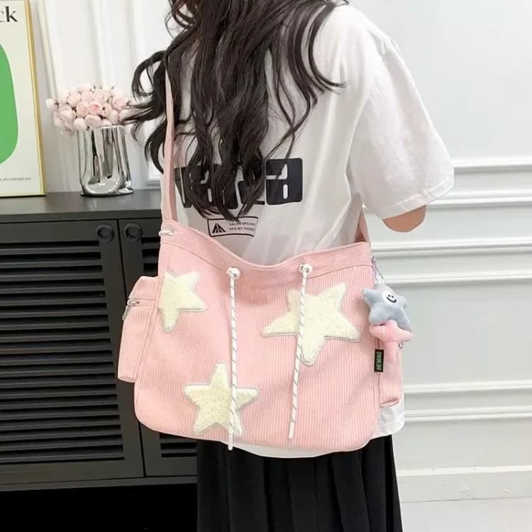 Star Corduroy Shoulder Bag — view 2 Star Corduroy Shoulder Bag — view 2