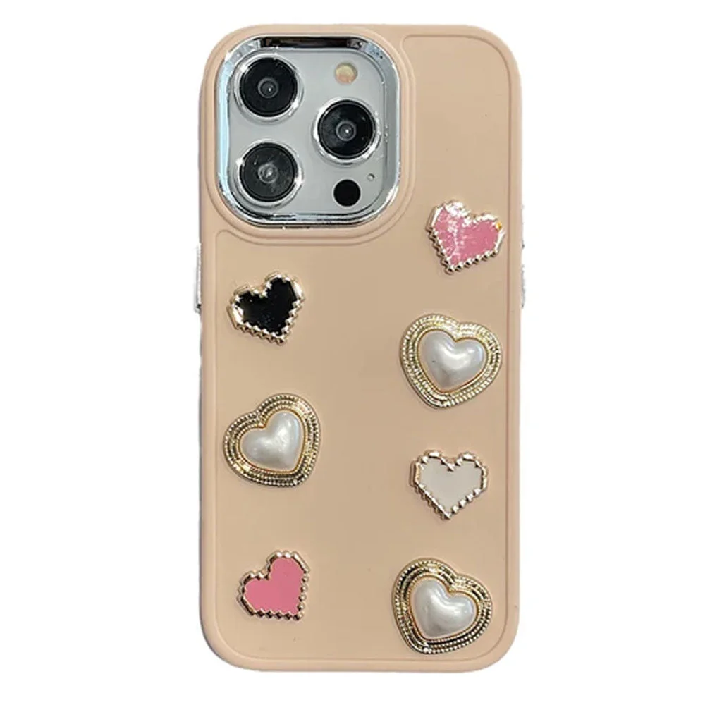 Soft Girl Aesthetic Hearts iPhone Case — view 1 Soft Girl Aesthetic Hearts iPhone Case — view 1