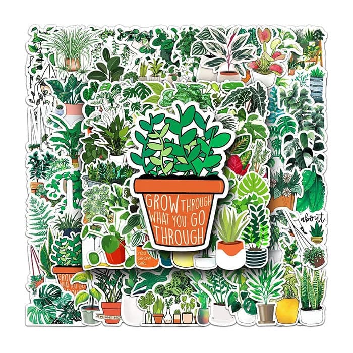 Plant Mom Aesthetic 50 pcs Sticker Pack — view 2 Plant Mom Aesthetic 50 pcs Sticker Pack — view 2