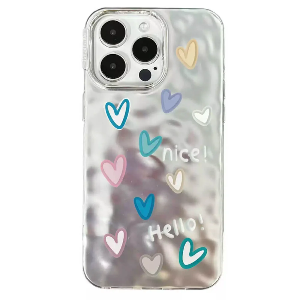 Pastel Hearts iPhone Case — view 1 Pastel Hearts iPhone Case — view 1