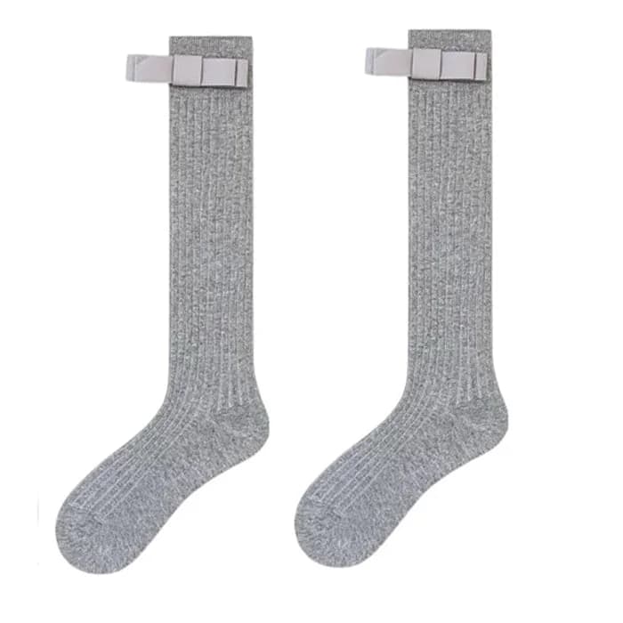 Bowknot Knee-High Socks — view 2 Bowknot Knee-High Socks — view 2