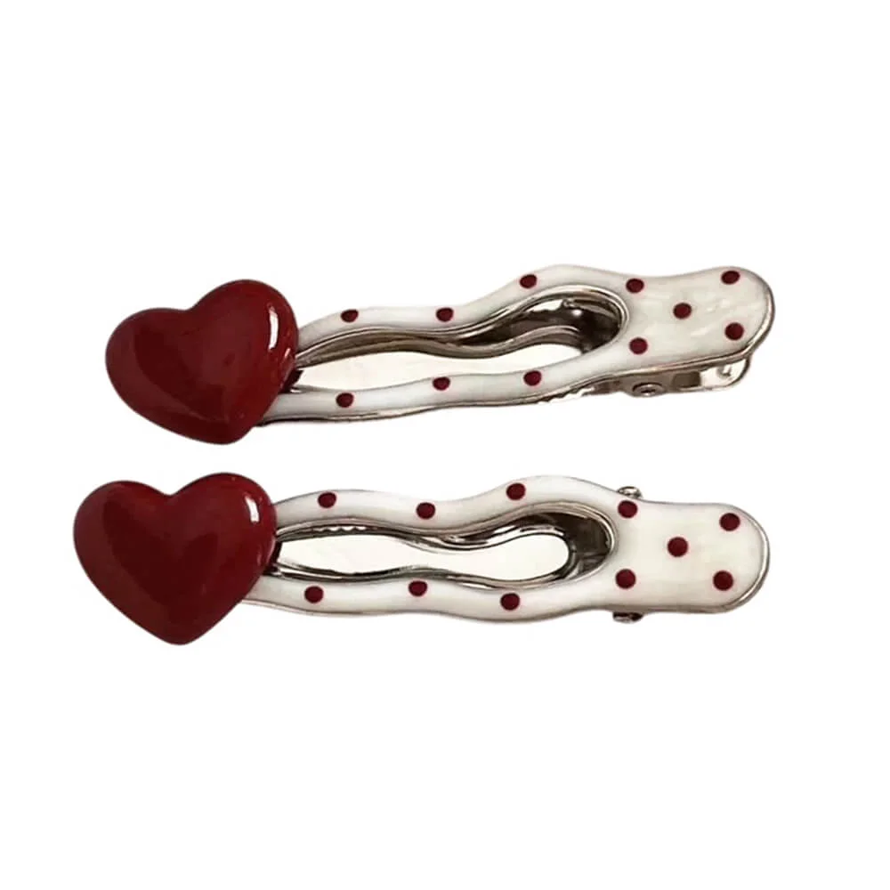 Love Girl Polka Dot Hair Clips — view 1 Love Girl Polka Dot Hair Clips — view 1