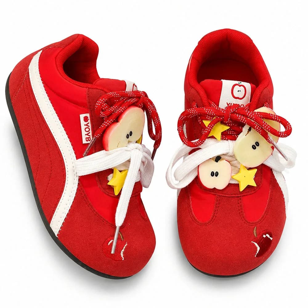Kawaii Apple Charm Sneakers — view 3 Kawaii Apple Charm Sneakers — view 3