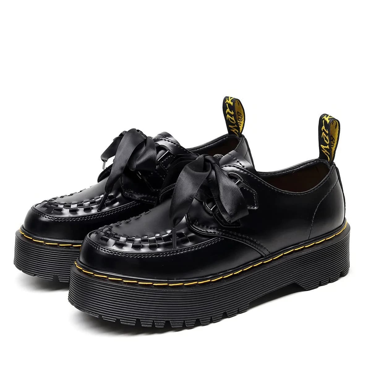 Ribbon Lace Platform Creeper Shoes — view 2 Ribbon Lace Platform Creeper Shoes — view 2