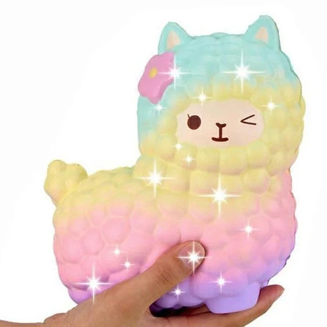 Rainbow Alpaca Squishy — view 1 Rainbow Alpaca Squishy — view 1