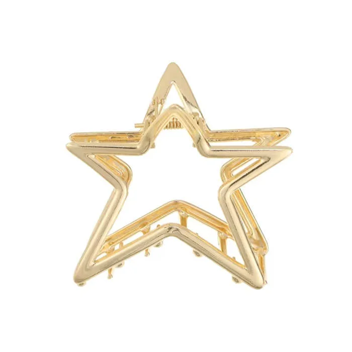 Metallic Star Hair Claw — view 2 Metallic Star Hair Claw — view 2