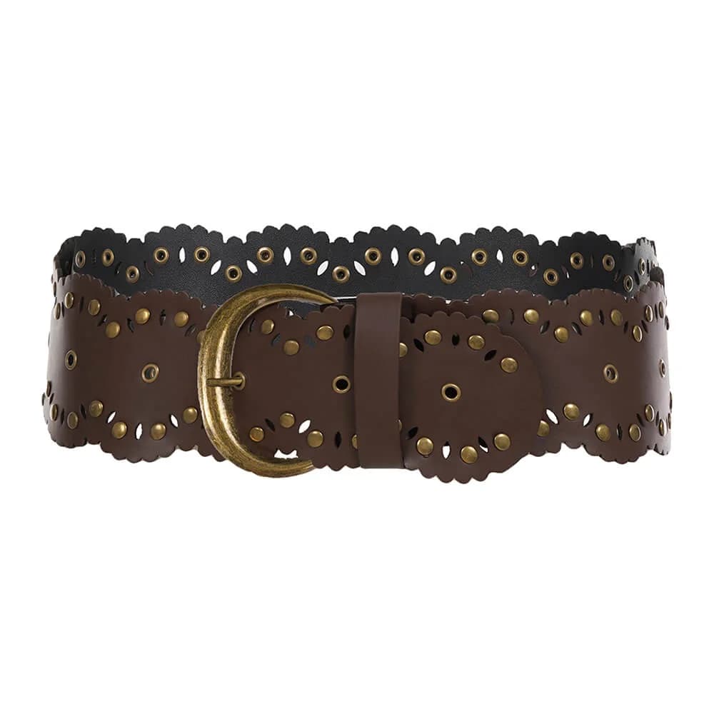 Cottagecore Scalloped Wide Belt — view 1 Cottagecore Scalloped Wide Belt — view 1