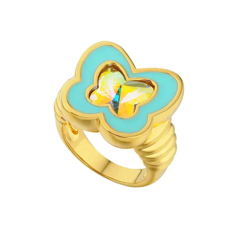 Y2K Butterfly Chunky Ring — view 2 Y2K Butterfly Chunky Ring — view 2