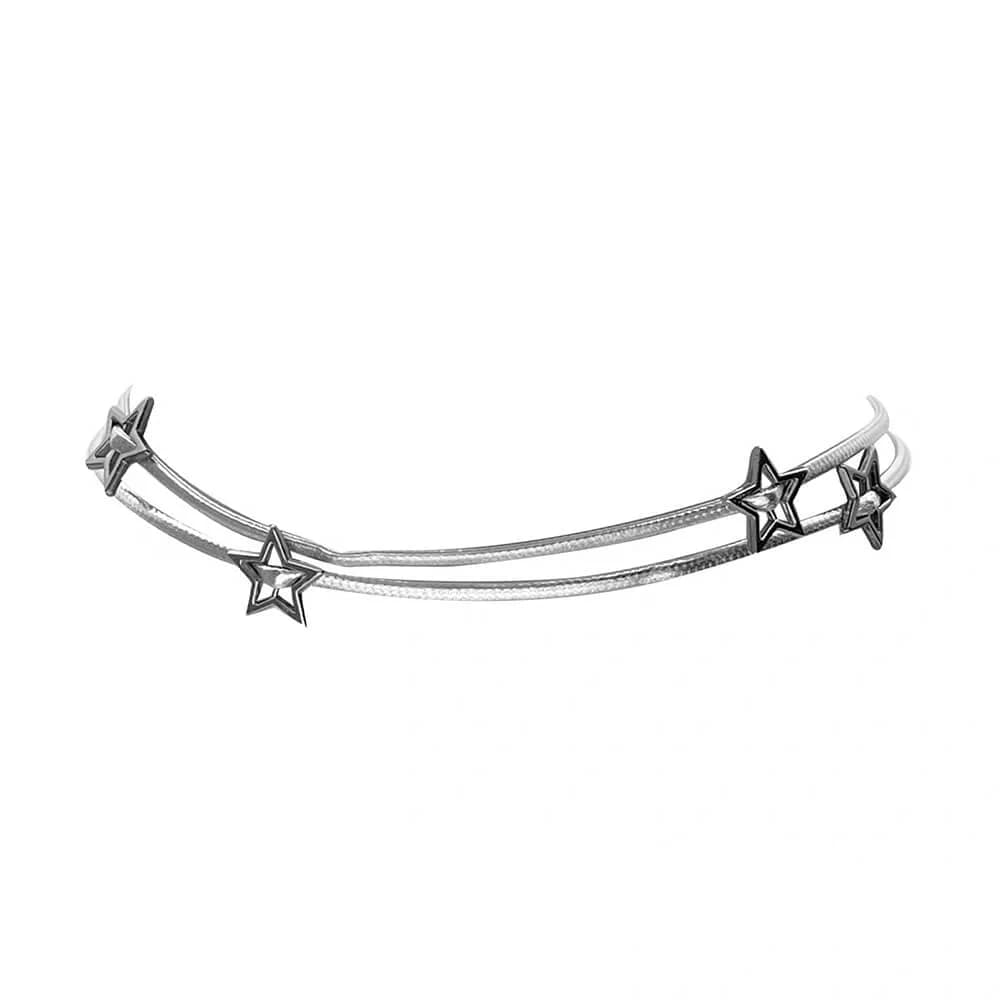 Y2K Layered Choker Necklace — view 2 Y2K Layered Choker Necklace — view 2