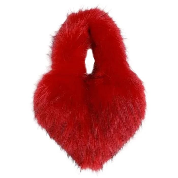 Heart Shape Fuzzy Handbag — view 2 Heart Shape Fuzzy Handbag — view 2