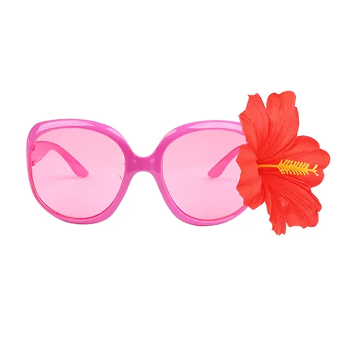Tropical Flower Coconut Girl Aesthetic Glasses — view 2 Tropical Flower Coconut Girl Aesthetic Glasses — view 2