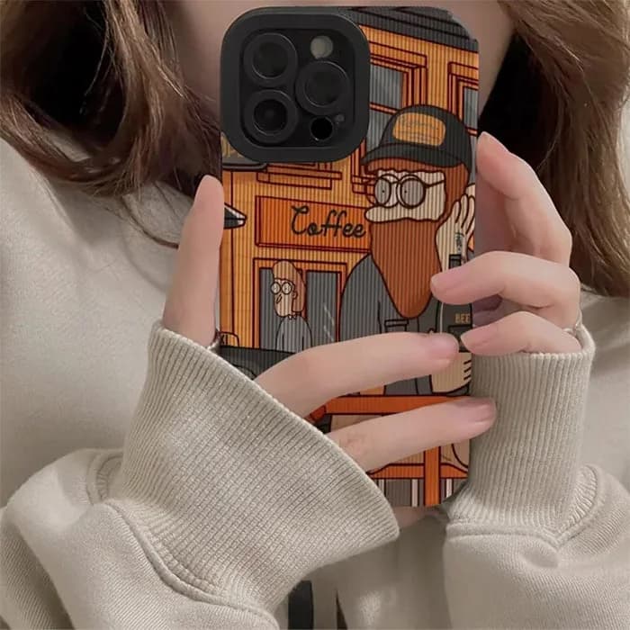 Bearded Man With Dog IPhone Case — view 2 Bearded Man With Dog IPhone Case — view 2