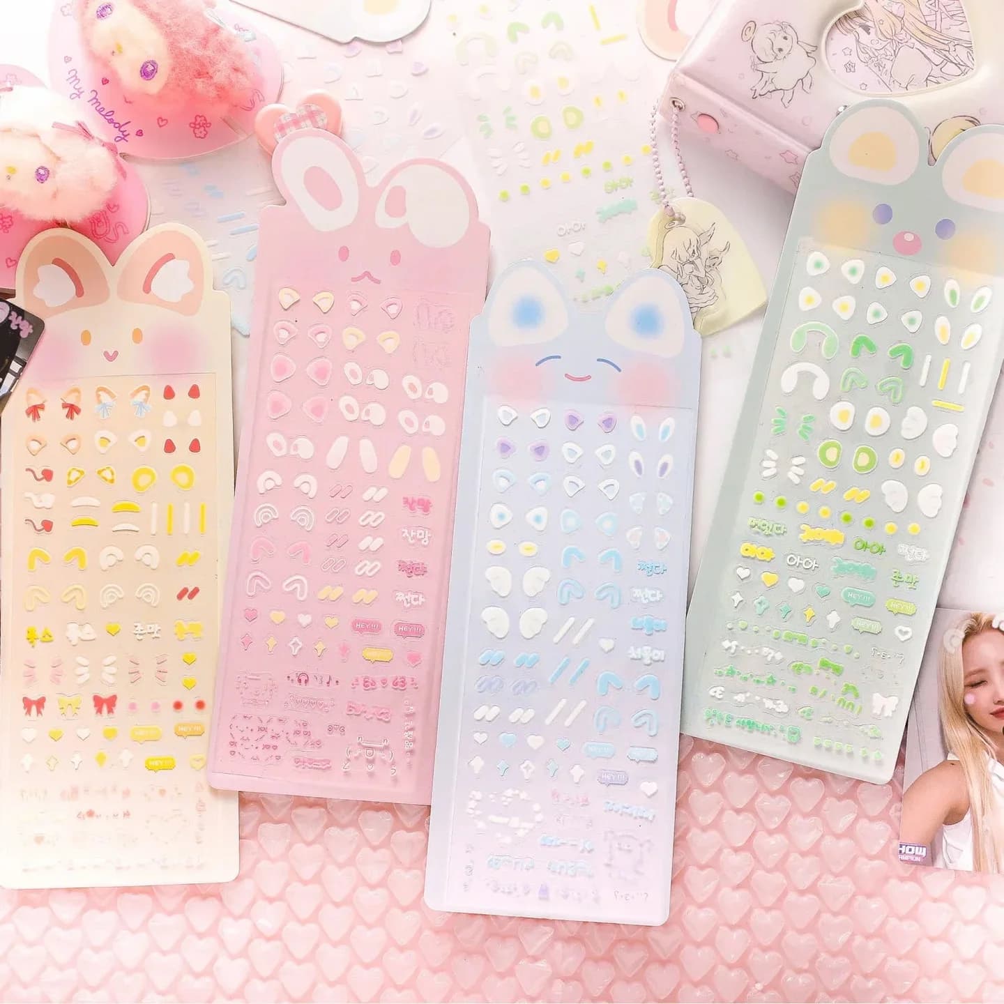 Cute Bunny Photo Card Stickers — view 2 Cute Bunny Photo Card Stickers — view 2