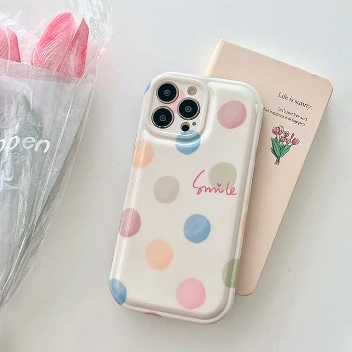 Smile Dots iPhone Case — view 2 Smile Dots iPhone Case — view 2