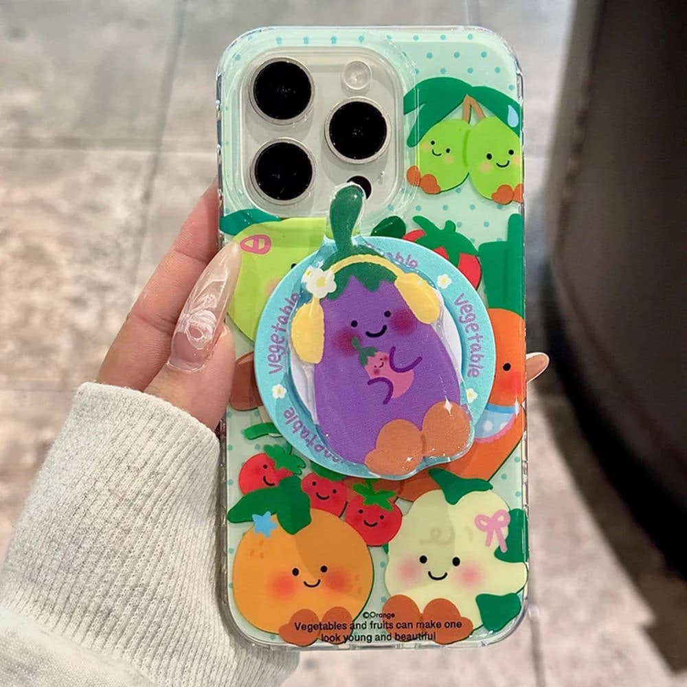 Eggplant Friends iPhone Case — view 2 Eggplant Friends iPhone Case — view 2