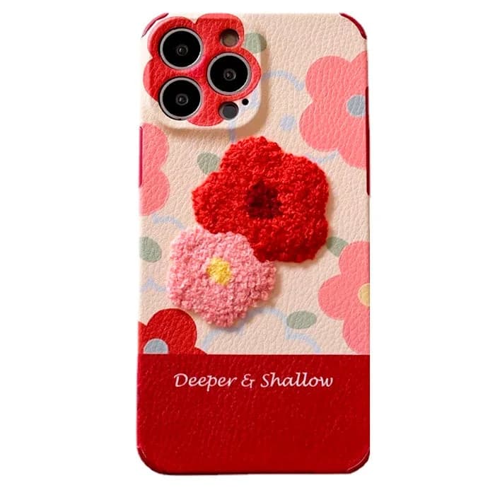 Flower Embroidery iPhone Case — view 1 Flower Embroidery iPhone Case — view 1