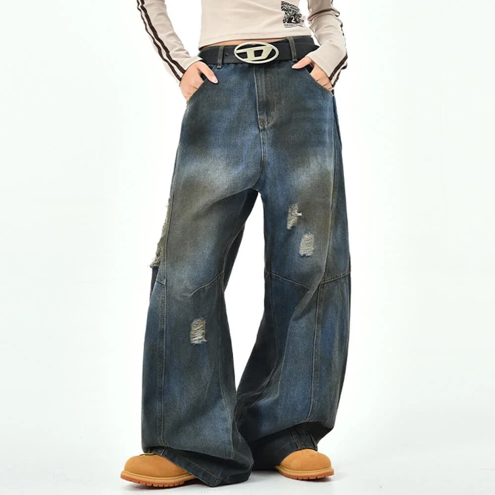 90s Distressed Baggy Jeans — view 2 90s Distressed Baggy Jeans — view 2