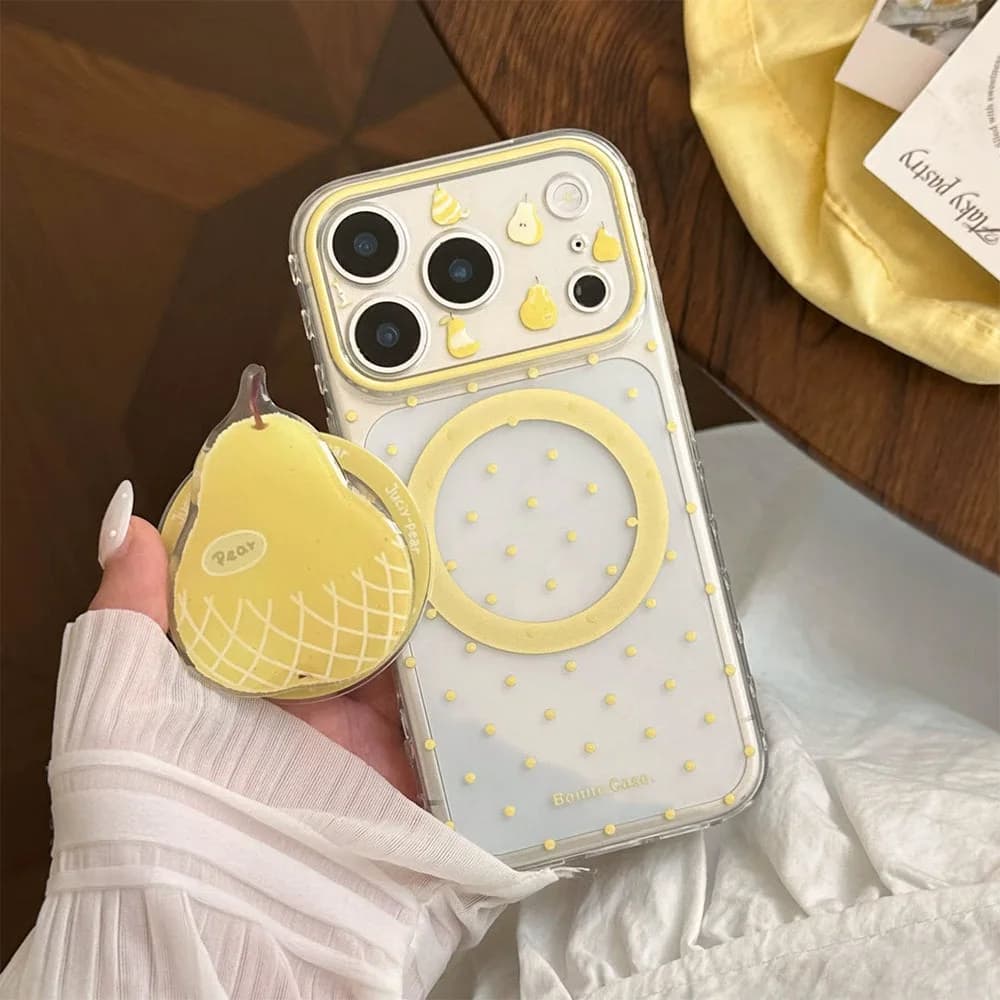 Pear Grip Polka Dot iPhone Case — view 2 Pear Grip Polka Dot iPhone Case — view 2