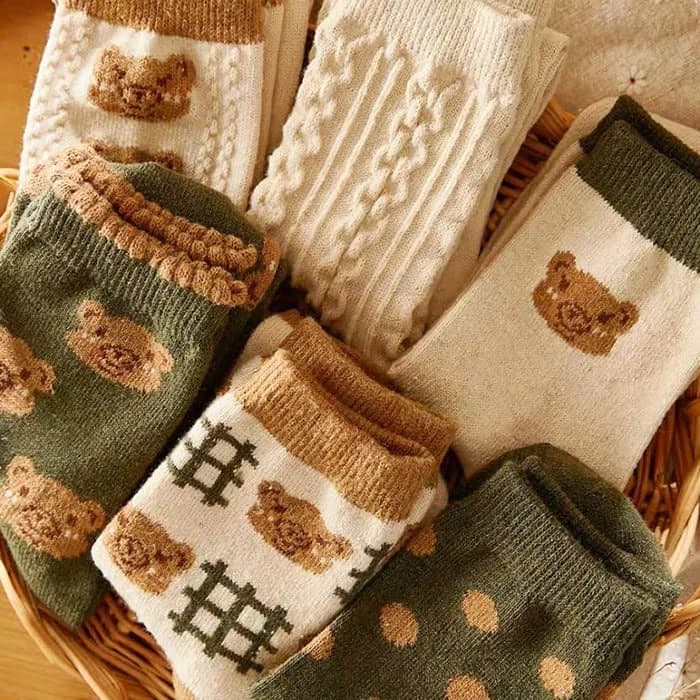 Warm Vibes Bear Socks — view 2 Warm Vibes Bear Socks — view 2