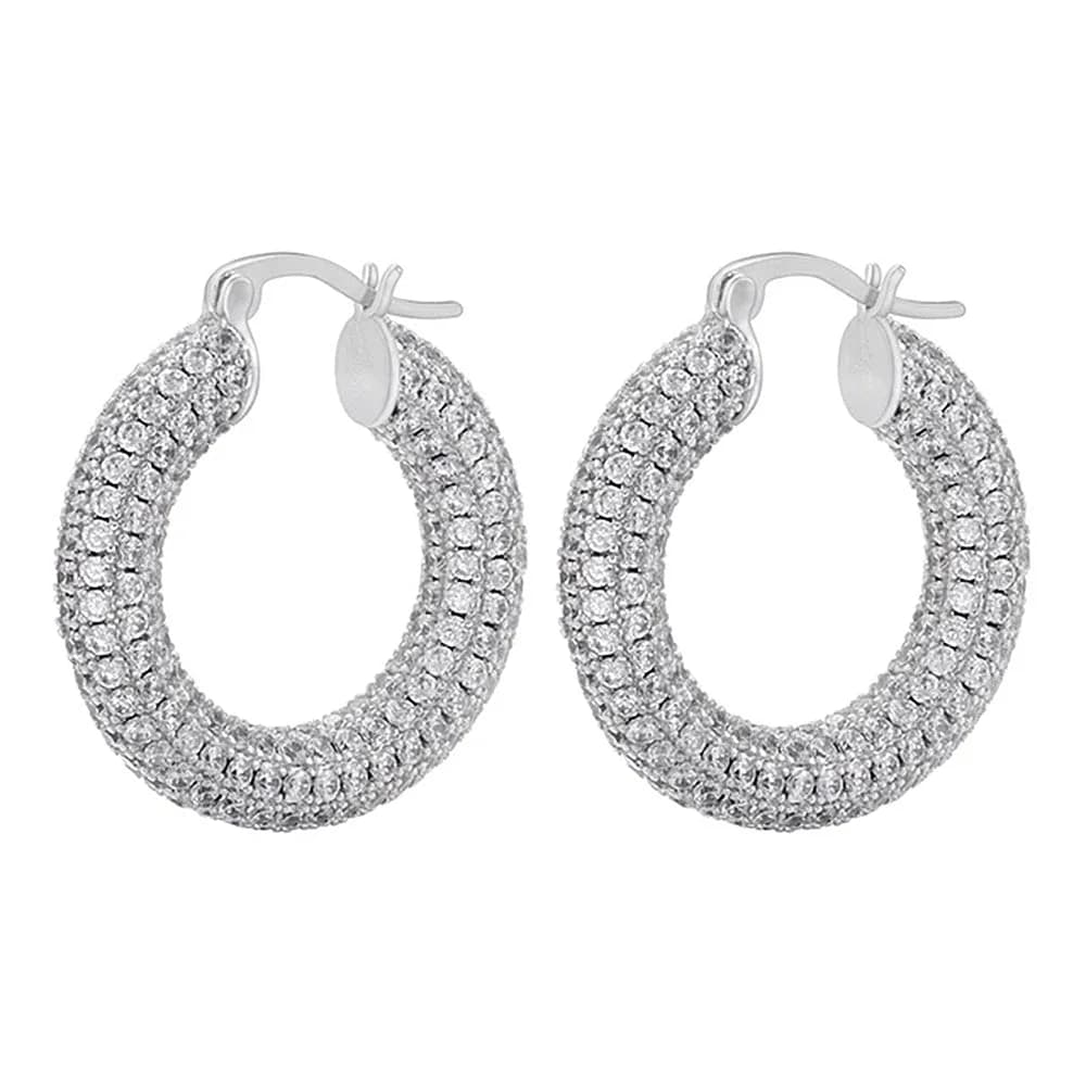 Personal Growth Rhinestone Hoops — view 2 Personal Growth Rhinestone Hoops — view 2