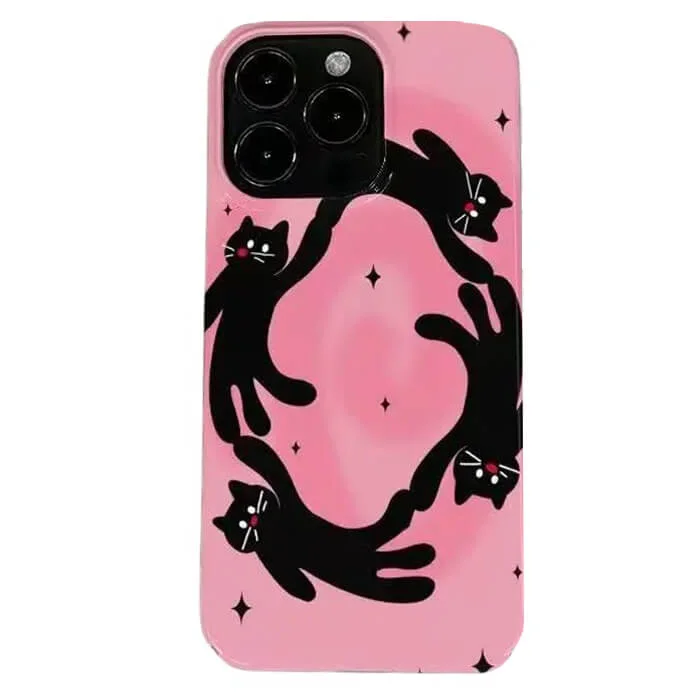 Dancing Cats iPhone Case — view 1 Dancing Cats iPhone Case — view 1
