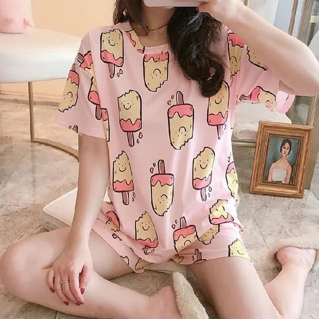 Pink Ice Cream Pajama Set — view 1 Pink Ice Cream Pajama Set — view 1
