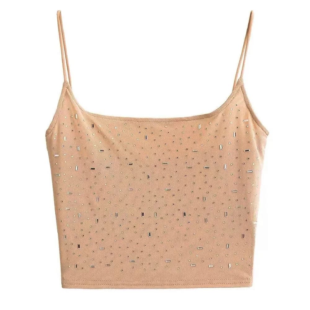 Popstar Personality Rhinestone Tank Top — view 1 Popstar Personality Rhinestone Tank Top — view 1
