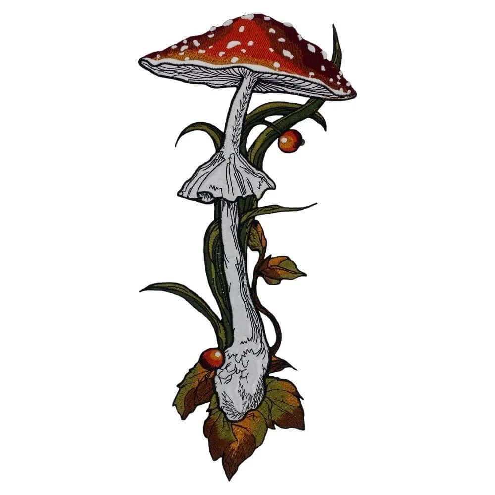 Mushroom Embroidery Necktie — view 2 Mushroom Embroidery Necktie — view 2