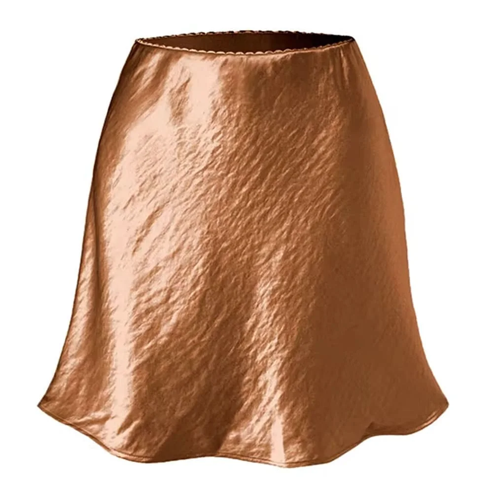 Old Money Satin Mini Skirt — view 3 Old Money Satin Mini Skirt — view 3