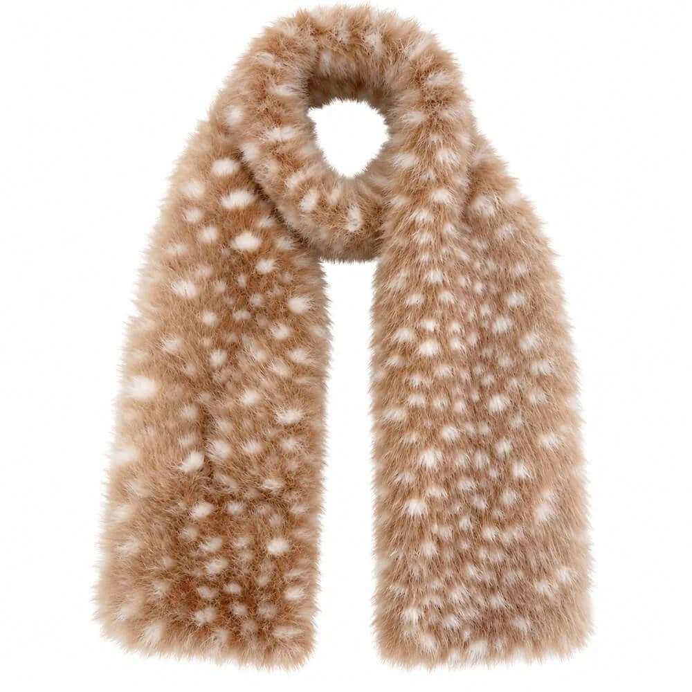 Forest Fawn Fluffy Scarf — view 2 Forest Fawn Fluffy Scarf — view 2