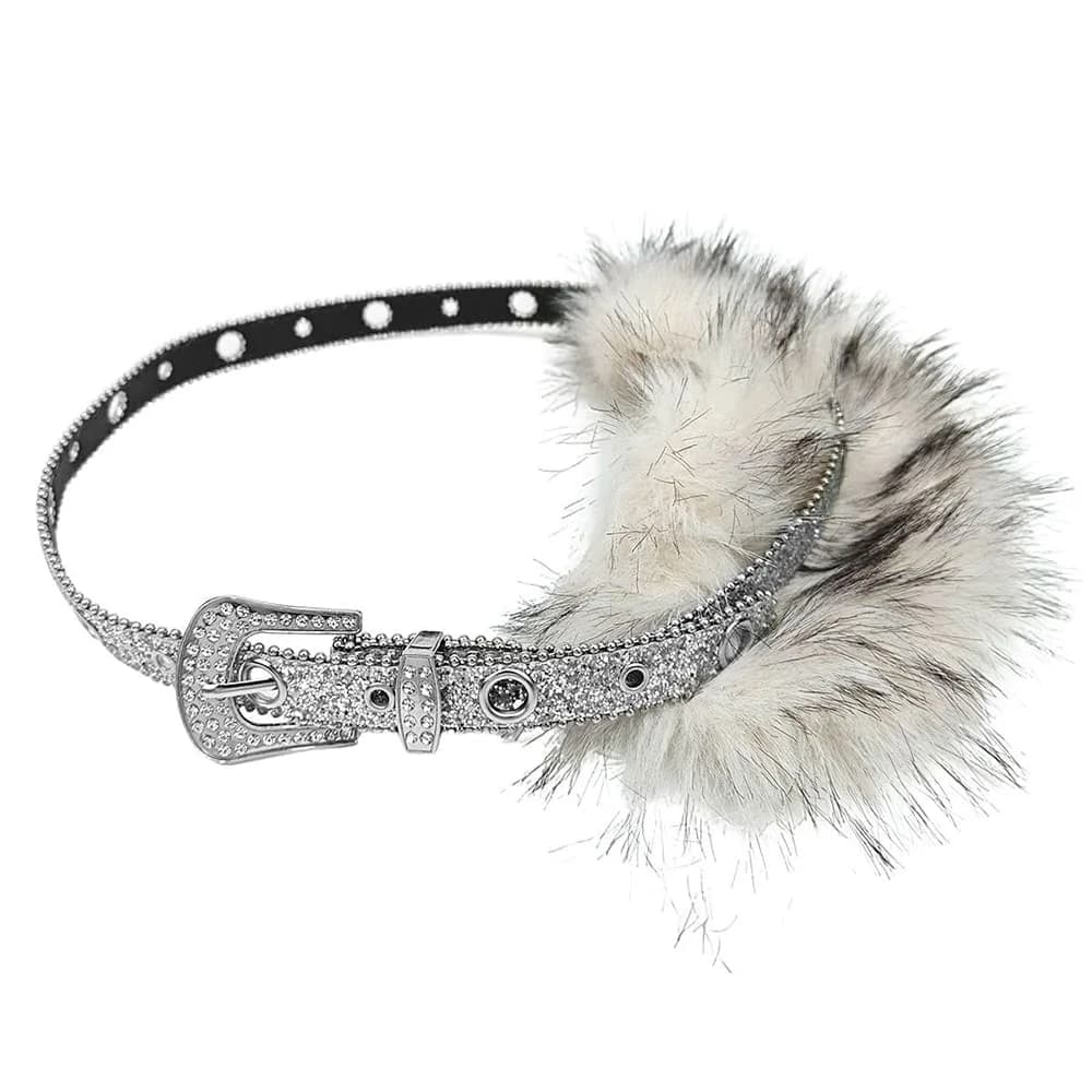 Frost Queen Y2K Fur Belt — view 1 Frost Queen Y2K Fur Belt — view 1