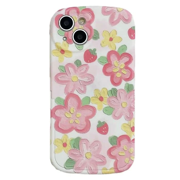 Flowers & Strawberry iPhone Case — view 1 Flowers & Strawberry iPhone Case — view 1