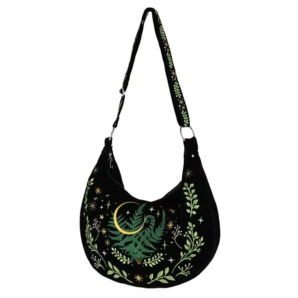 Forestcore Aesthetic Embroidery Bag — view 2 Forestcore Aesthetic Embroidery Bag — view 2