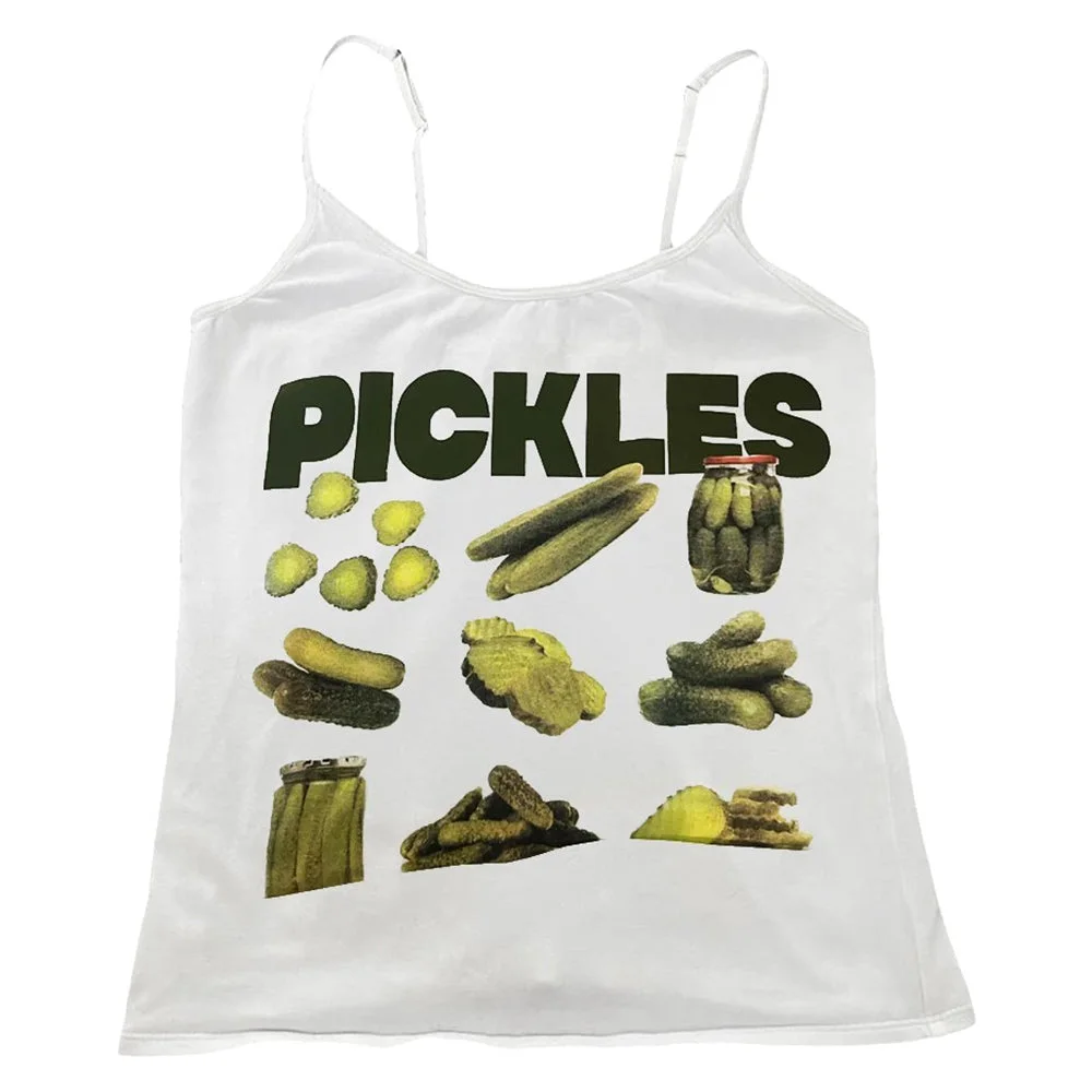 Pickles Print Aesthetic Tank Top — view 1 Pickles Print Aesthetic Tank Top — view 1